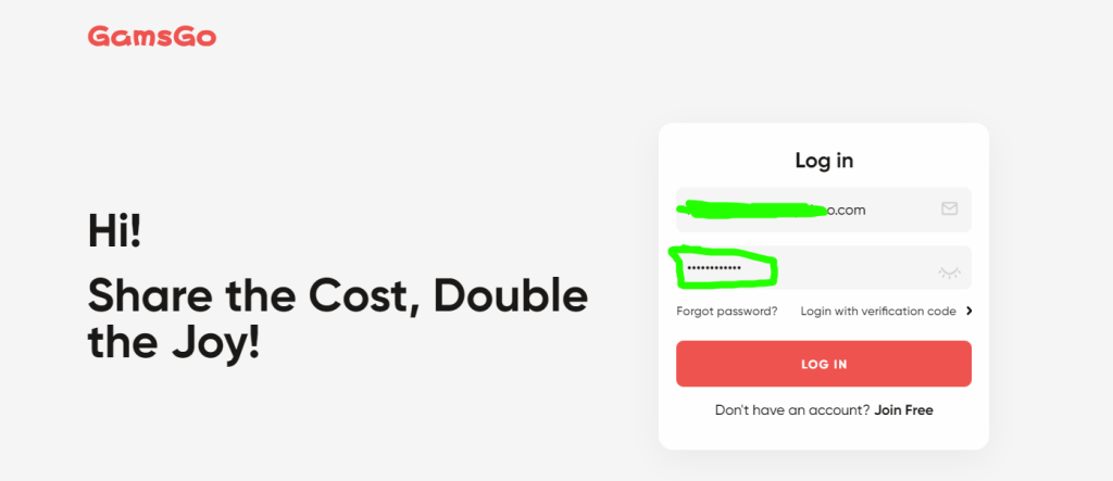 enter my password