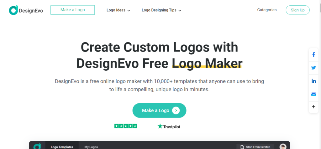 DesignEVO AI logo generators