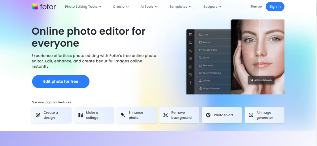 Fotor AI Image Enhancer Tools