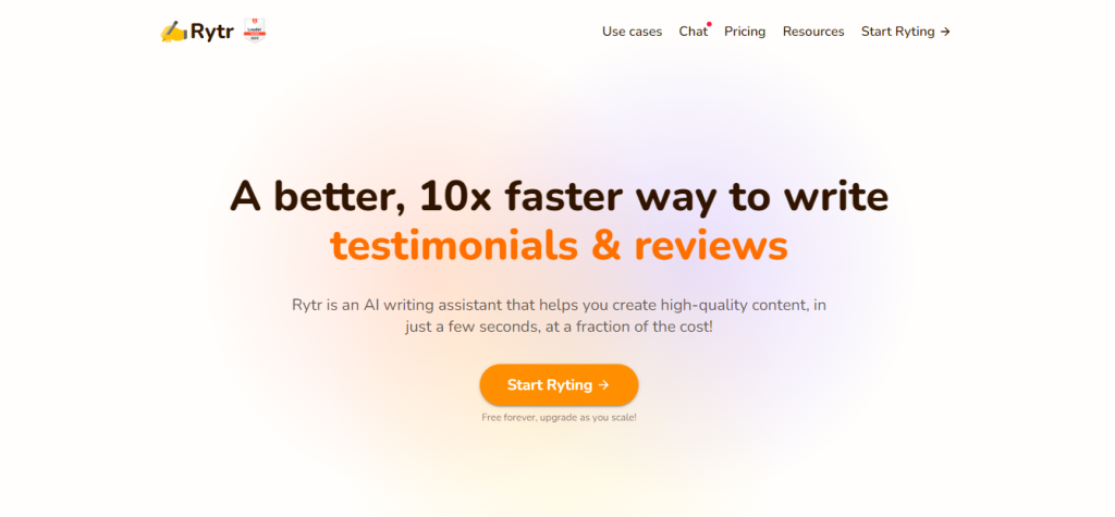 Rytr.me is a powerful AI Writing Assistant and copywriting tool