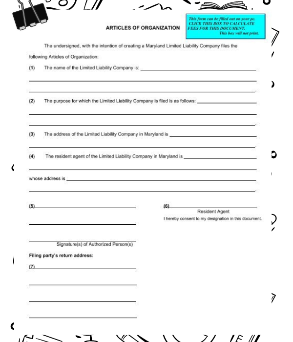 File Articles of Organization in Maryland
