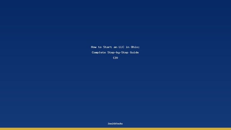 How to Start an LLC in Ohio: Complete Step-by-Step Guide (20